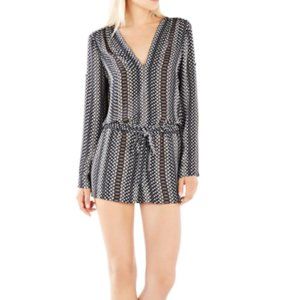 BCBG Max Azria Soren Black Combo Romper XS